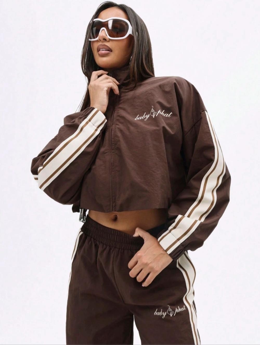 Baby Phat Nylon Track Jacket- S